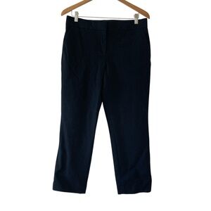 Ann Taylor Blue Kate Fit Cropped Trousers Straight Leg